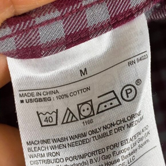 Banana Republic Luxe Flannel Slim Fit Shirt Medium Plaid Long Sleeve Red Gray - Picture 5 of 9